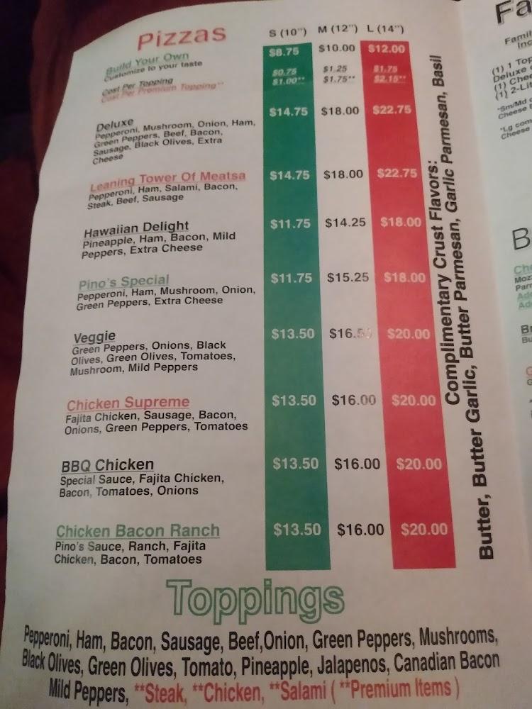Pino's Sicilian Pizzeria Menu image 3